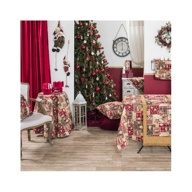 Χριστουγεννιάτικο Καρέ Teoran Tinsel - 90x90cm