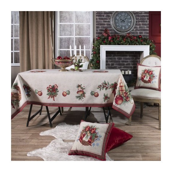 Χριστουγεννιάτικη Τραπεζομάντηλο Teoran Lights - 140x180cm