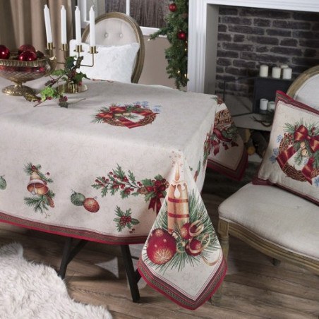 Χριστουγεννιάτικη Τραπεζομάντηλο Teoran Lights - 140x180cm