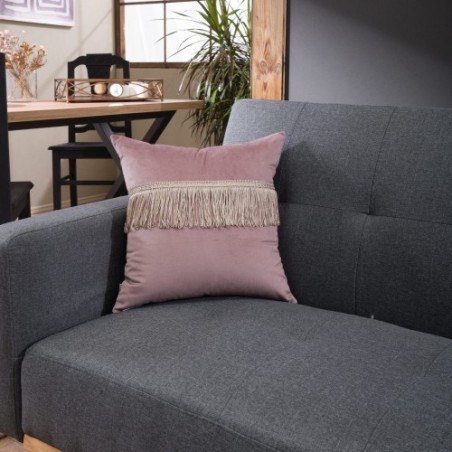 Μαξιλαροθήκη Διακόσμησης Teoran Velvet 12 Με Κρόσι - 30x50cm