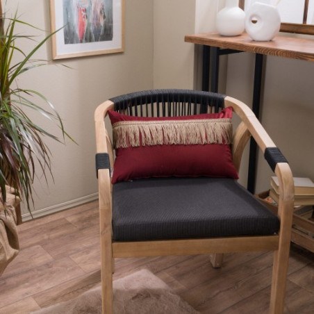 Μαξιλάρι Διακόσμησης Teoran Velvet 10 Με Κρόσι - 45x45cm με γέμιση