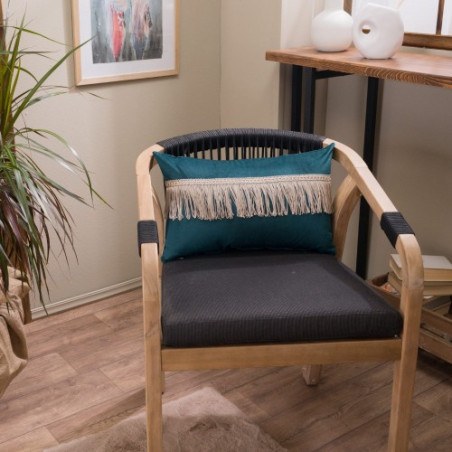 Μαξιλάρι Διακόσμησης Teoran Velvet 13 Με Κρόσι - 30x50cm με γέμιση