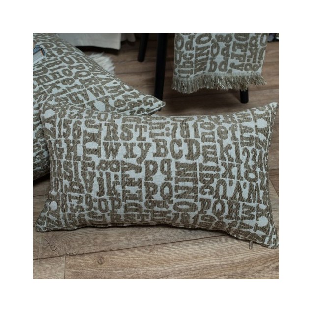 Μαξιλαροθήκη Teoran Letters 02 - 65x65cm δαπέδου