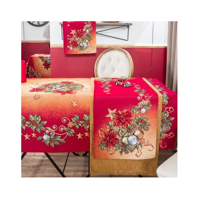 Χριστουγεννιάτικη Τραβέρσα Teoran Pine - 45x140cm