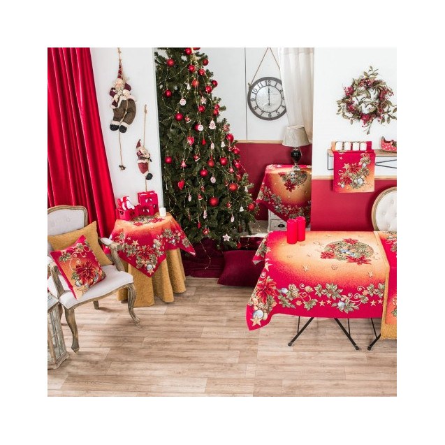 Χριστουγεννιάτικη Τραπεζομάντηλο Teoran Pine -...