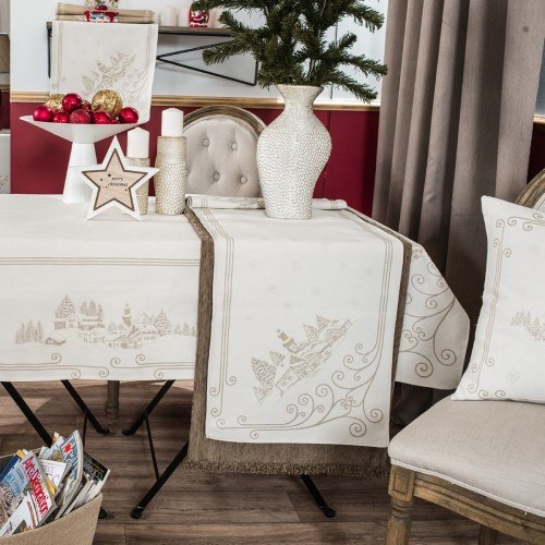 Χριστουγεννιάτικη Τραπεζομάντηλο Teoran Challet - 140x1