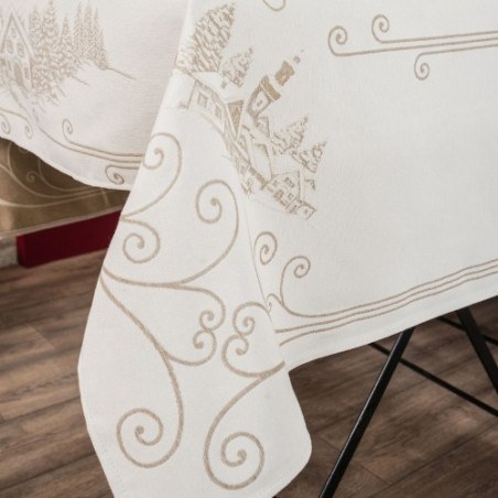 Χριστουγεννιάτικη Τραπεζομάντηλο Teoran Challet - 140x180cm