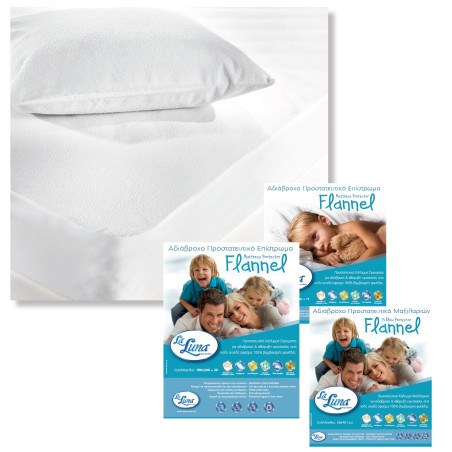 Κάλυμμα Στρώματος Φανελένιο Αδιάβροχο King Size La Luna Flannel 180x200+30