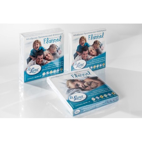 Κάλυμμα Στρώματος Φανελένιο Αδιάβροχο King Size La Luna Flannel 180x200+30