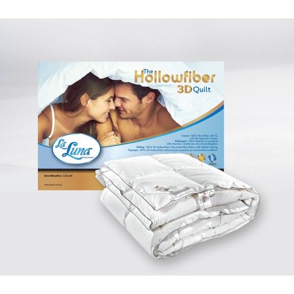Πάπλωμα συνθετικό La Luna The 3D Hollowfiber Duvet 160x220