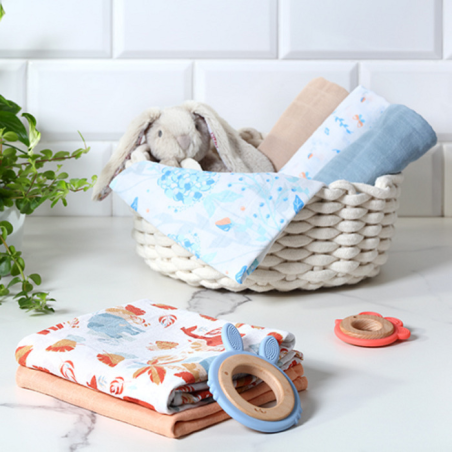 Σετ Πάνες Μουσελίνες 3 Τεμαχίων BabyOno Bamboo Τυρκουάζ BN348/08 70x70