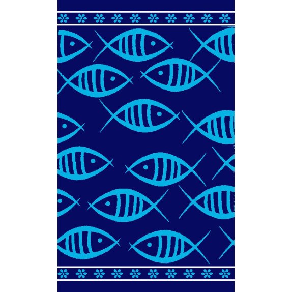 Πετσέτα Θαλάσσης Βελουτέ Dimcol Ζακάρ Αιγυπτιακή 420 gsm...