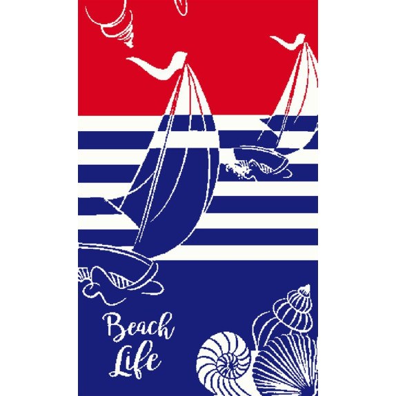 Πετσέτα Θαλάσσης Βελουτέ Dimcol Ζακάρ Αιγυπτιακή 420 gsm...