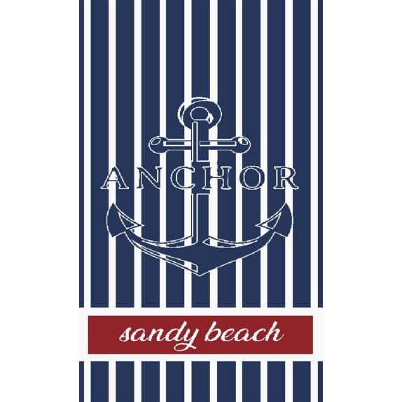 Πετσέτα Θαλάσσης Βελουτέ Dimcol Ζακάρ Αιγυπτιακή 420 gsm...