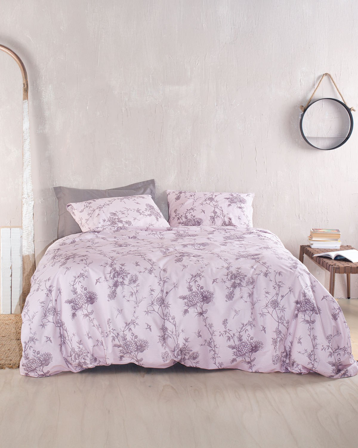 Σετ Κουβερλί Υπέρδιπλο 3 Τεμαχίων Rythmos Aurora Μοβ 220x240