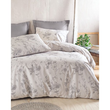 Σετ Σεντόνια Μονά με Λάστιχο 3 Τεμαχίων Rythmos Aurora Μπεζ 105x205+25