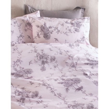 Σετ Σεντόνια King Size 4 Τεμαχίων Rythmos Aurora Μοβ 260x280