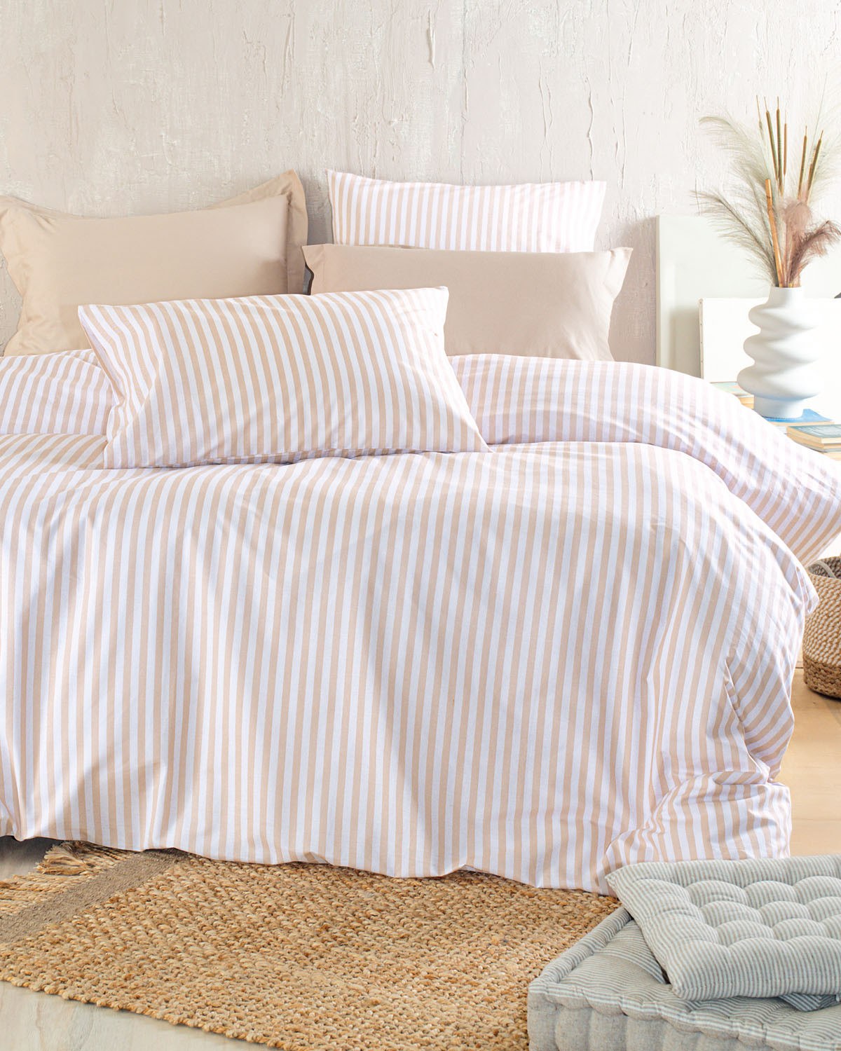 Σετ Μαξιλαροθήκες 2 Τεμαχίων Rythmos Eloise Μπεζ 50x70