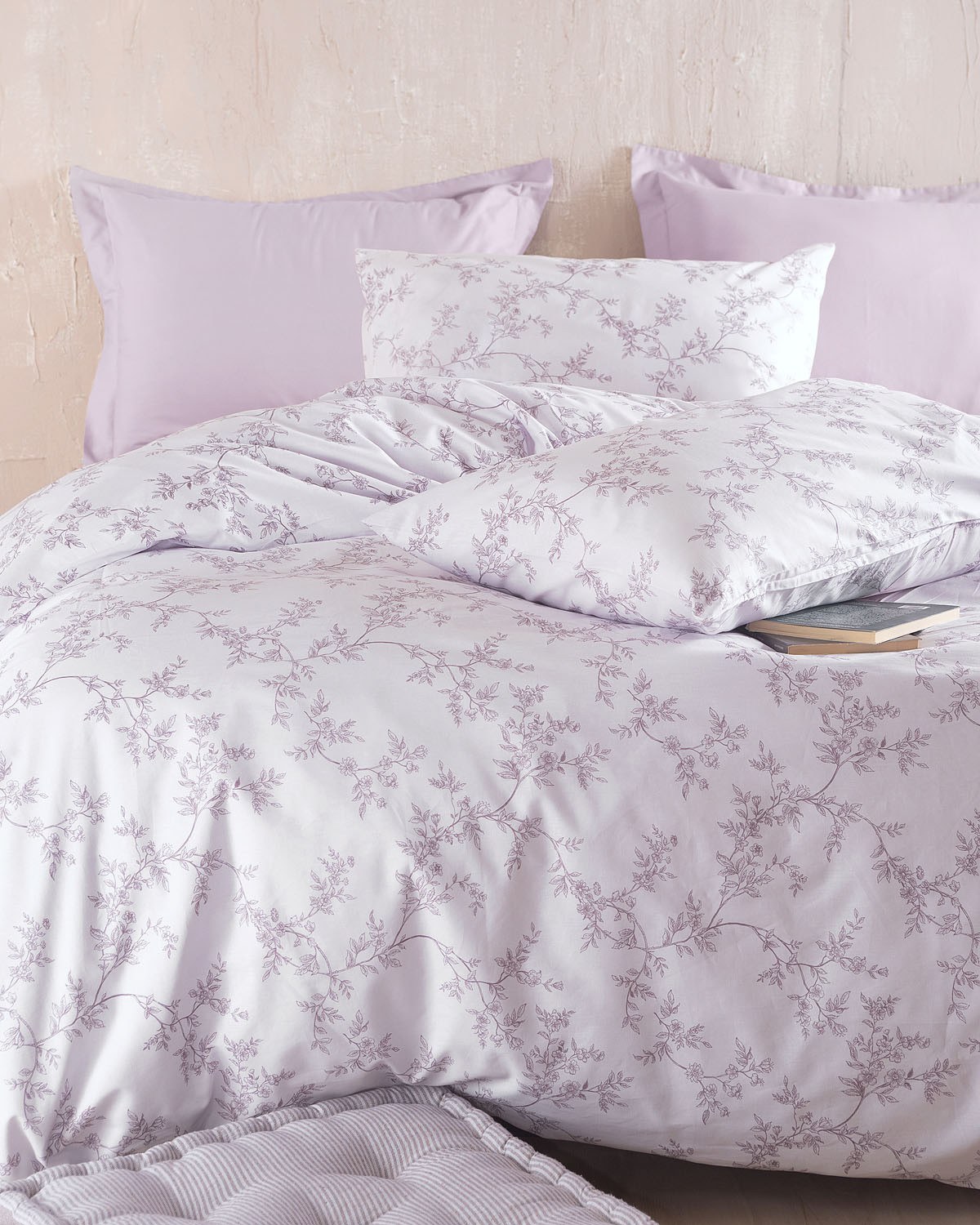 Σετ Μαξιλαροθήκες 2 Τεμαχίων Rythmos Odet Μοβ 50x70