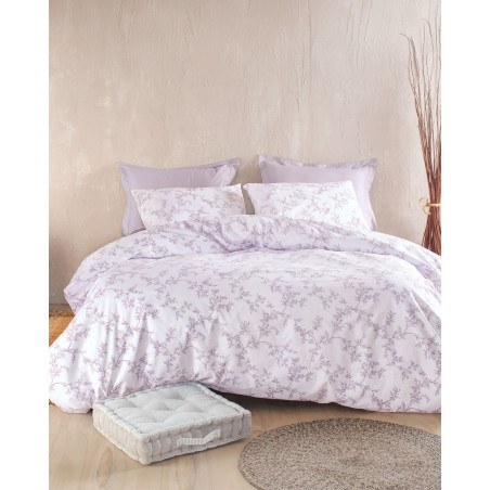 Σετ Παπλωματοθήκη Υπέρδιπλη 3 Τεμαχίων Rythmos Odet Μοβ 220x250