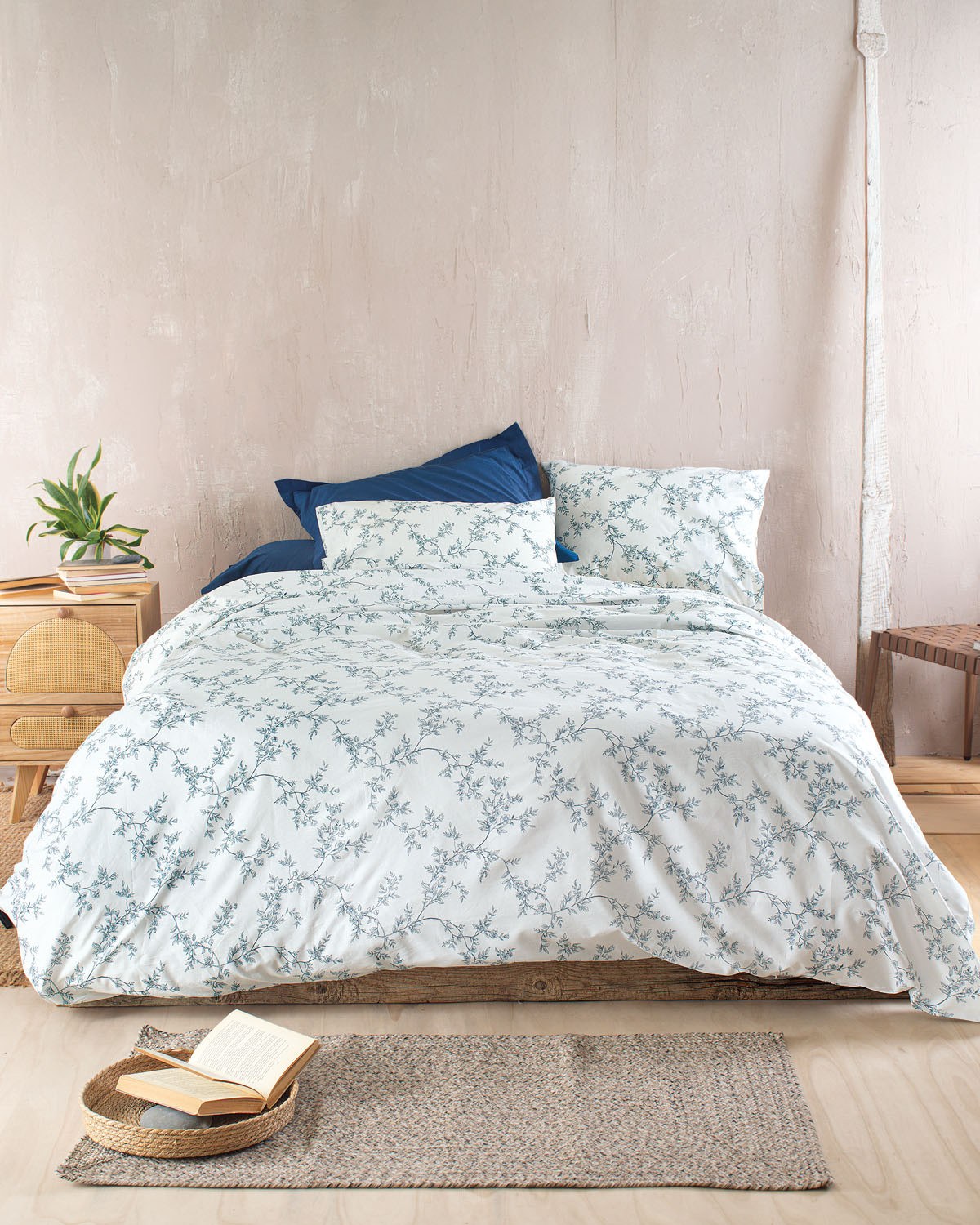 Σετ Πάπλωμα Υπέρδιπλο 3 Τεμαχίων Rythmos Odet Μπλε 220x