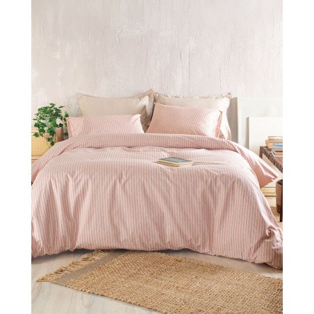 Σετ Σεντόνια King Size 4 Τεμαχίων Rythmos Masters Ροζ 260x280