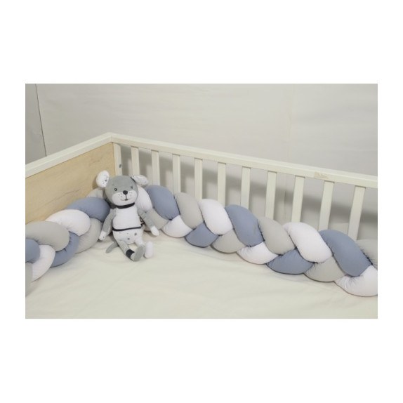 Baby Oliver Des -3175 πλεξούδα Ραφ - Λευκό - Γκρι τριπλή...