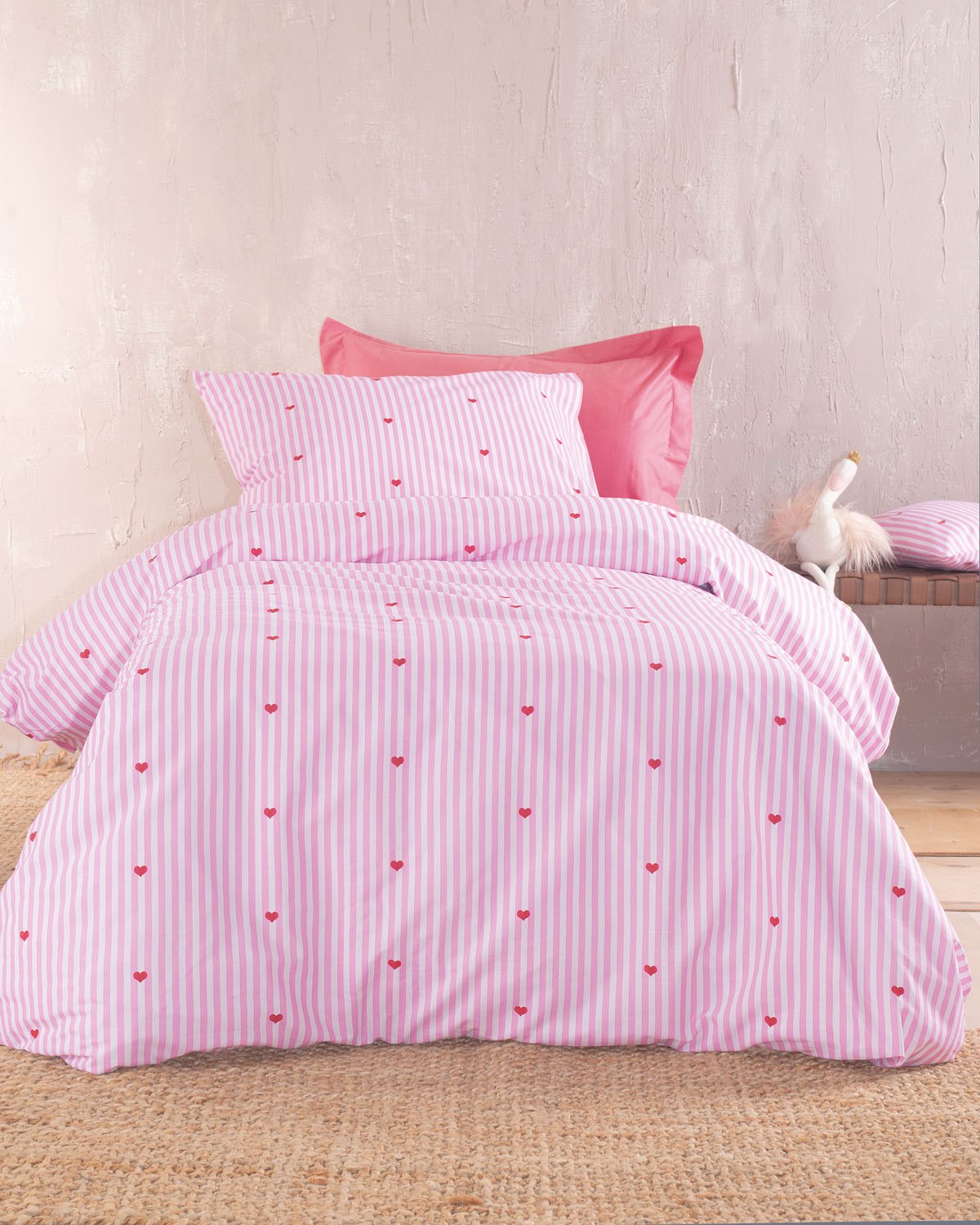 Σετ Παιδική Παπλωματοθήκη Μονή 2 Τεμαχίων Rythmos Young Heart 160x250