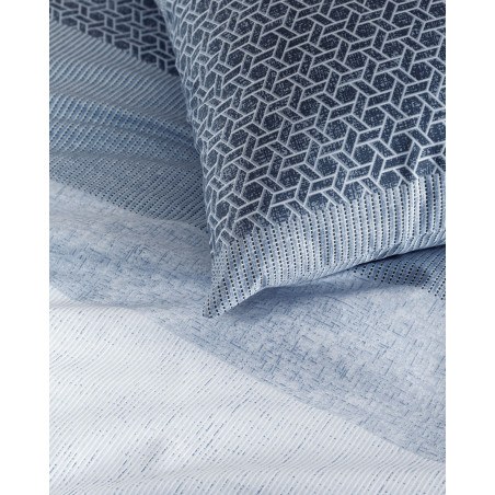 Σετ Σεντόνια King Size 4 Τεμαχίων Rythmos Robin Μπλε 260x280