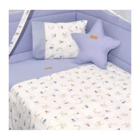 Πάπλωμα Εκρού & Παπλ/κη Εμπριμέ Σχ - 414 Baby Oliver