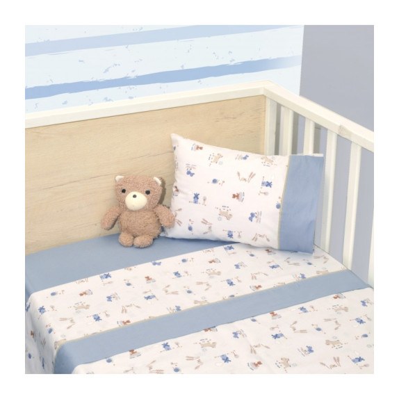 Baby Oliver Des -414 Σεντόνια Κούνιας Σετ 3τ -110x170 Μπλε