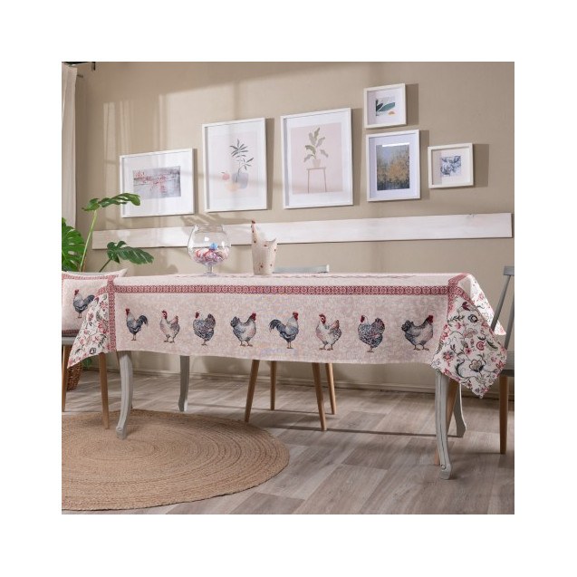 Τραπεζομάντηλο Teoran Rooster - 140x140cm
