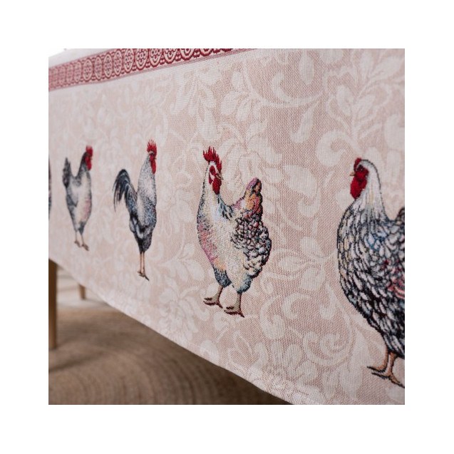 Τραπεζομάντηλο Teoran Rooster - 140x140cm
