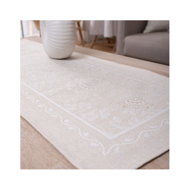 Καρέ & Τραβέρσα Teoran Peony 01 Σετ 2 τεμαχίων...