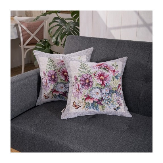 Μαξιλαροθήκη Teoran Boltana - 45x45cm με γέμιση