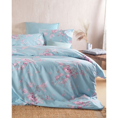 Σετ Σεντόνια Υπέρδιπλα 4 Τεμαχίων Rythmos Springtime Μπλε 230x260