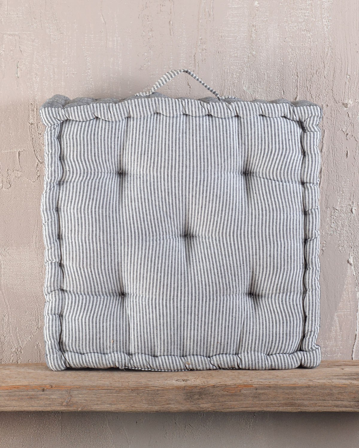 Μαξιλαροθήκη Διακόσμησης Δαπέδου Rythmos Kathy Ριγε Γκρι 50x50x10