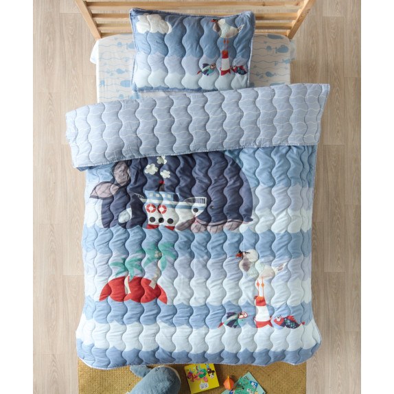 Σετ Παιδικό Κουβερλί Μονό 2 Τεμαχίων Kentia Balena 160x220