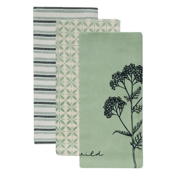 Σετ Πετσέτες Κουζίνας 3 Τεμαχίων Kentia Fazzy 256 40x60