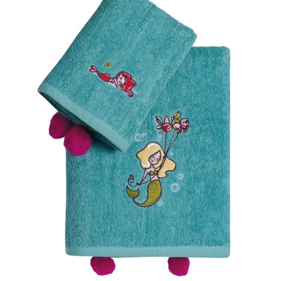 Σετ Παιδικές Πετσέτες 2 Τεμαχίων Kentia Pady 70x125,40x60