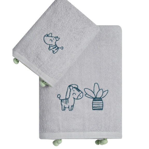 Σετ Παιδικές Πετσέτες 2 Τεμαχίων Kentia Vivari 70x125,40x60