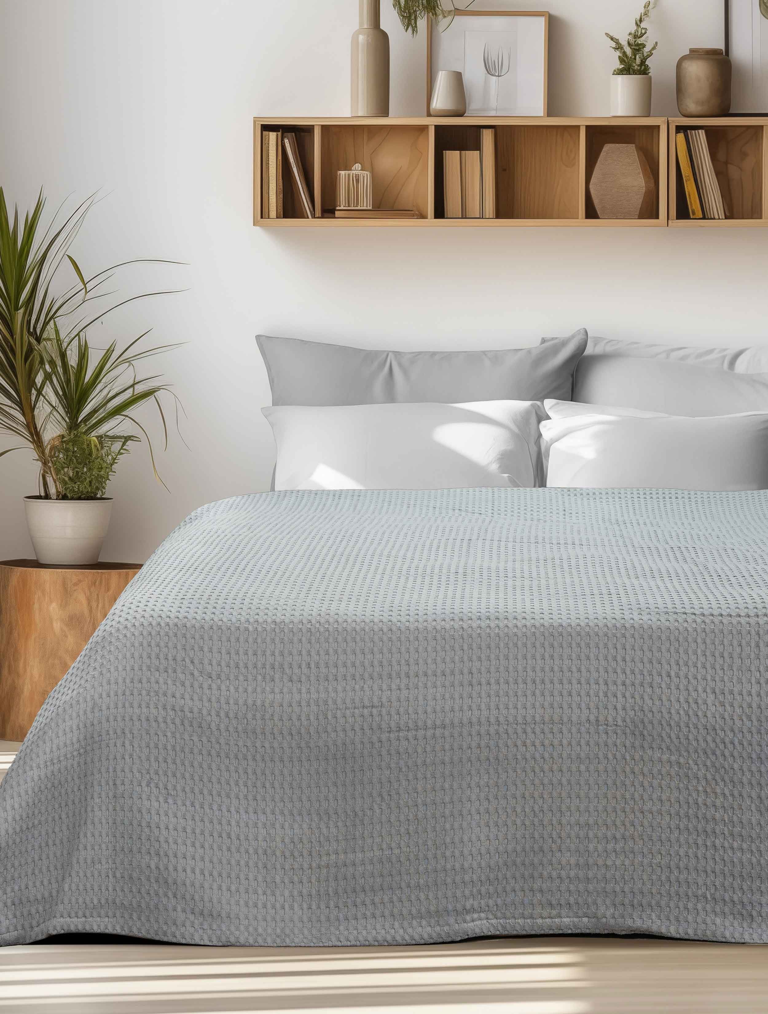 Κουβέρτα Πικέ PIKONA GREY