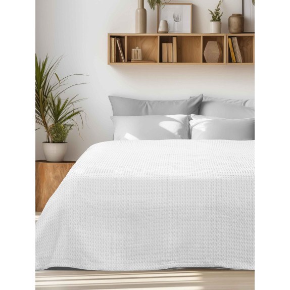 Κουβέρτα Πικέ PIKONA WHITE