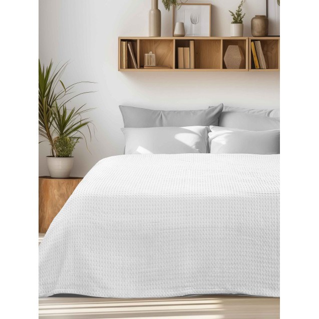 Κουβέρτα Πικέ PIKONA WHITE