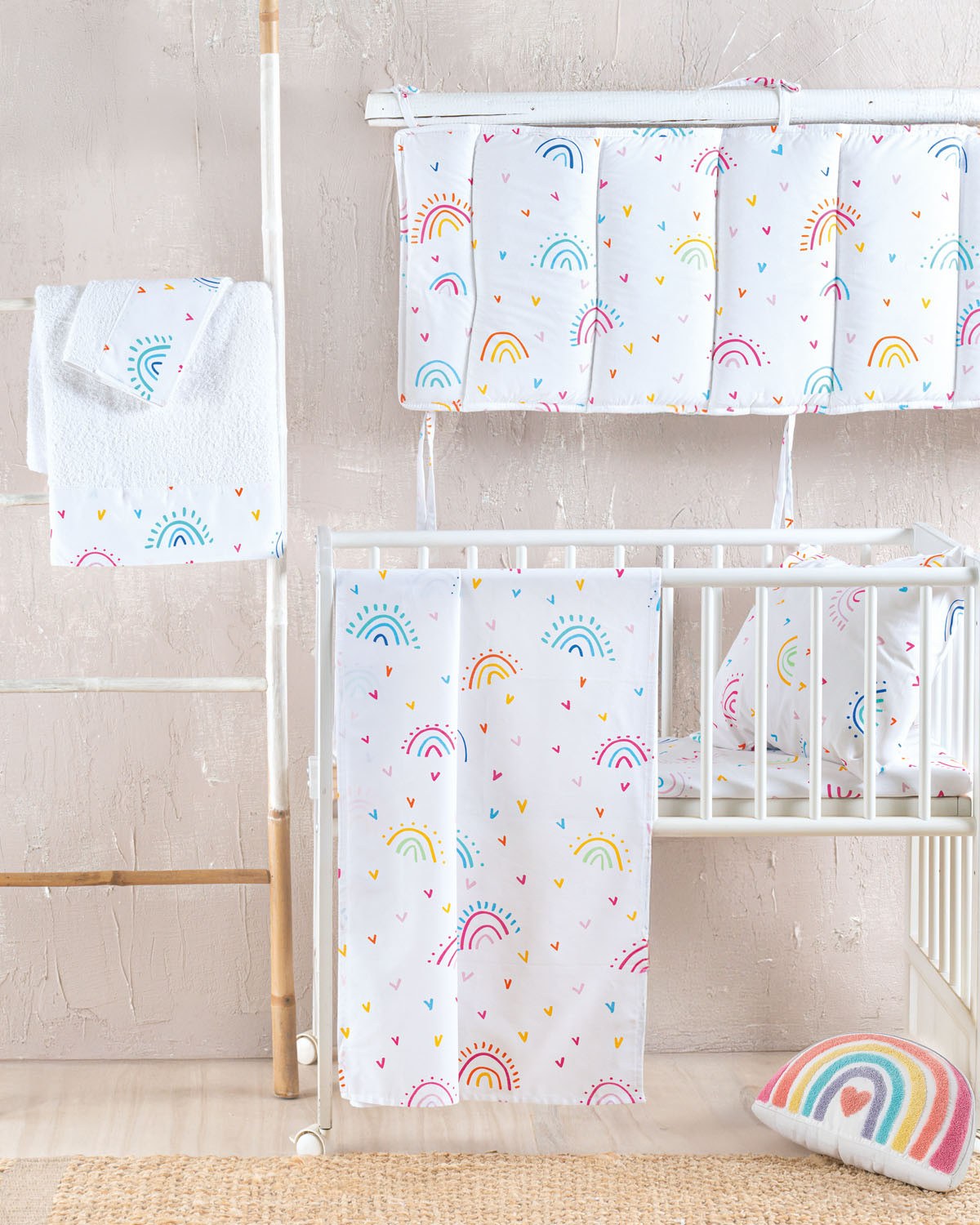 Σεντόνι Λίκνου Rythmos Rainbow 80x110