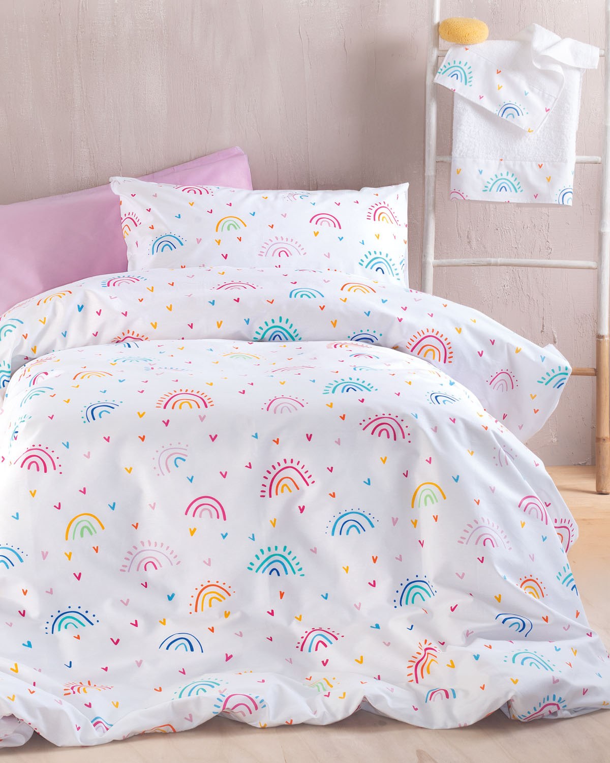 Σετ Παιδικές Μαξιλαροθήκες 2 Τεμαχίων Rythmos Rainbow 50x70