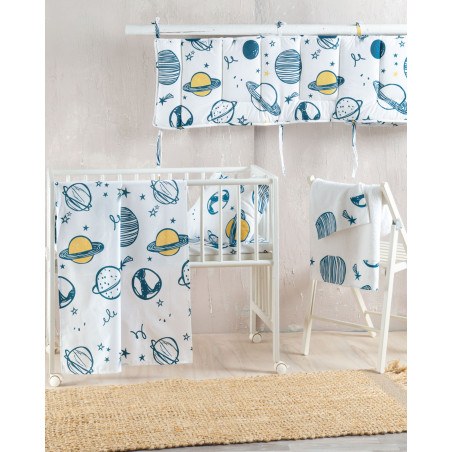 Σετ Βρεφικές Πετσέτες 2 Τεμαχίων Rythmos Saturn Λευκο 30x50,70x140