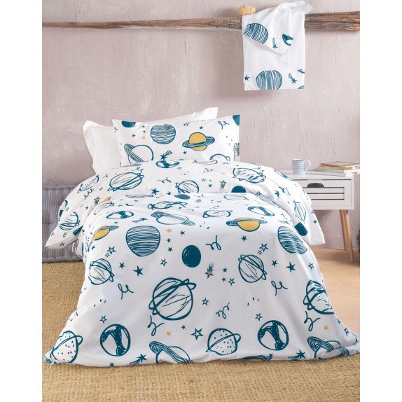 Σετ Παιδική Παπλωματοθήκη Μονή 2 Τεμαχίων Rythmos Saturn...