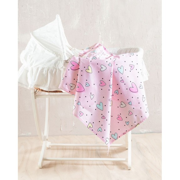 Σεντόνι Λίκνου Rythmos Pop Hearts 80x110