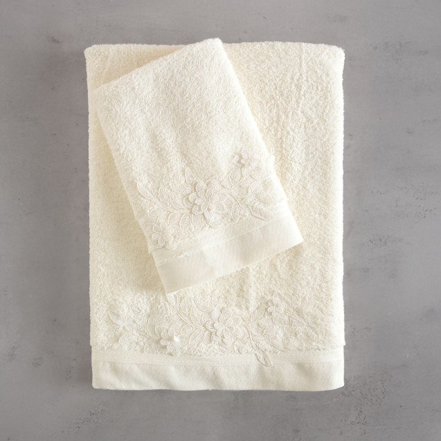 Σετ Πετσέτες 3 Τεμαχίων Rythmos Hemera Εκρου...